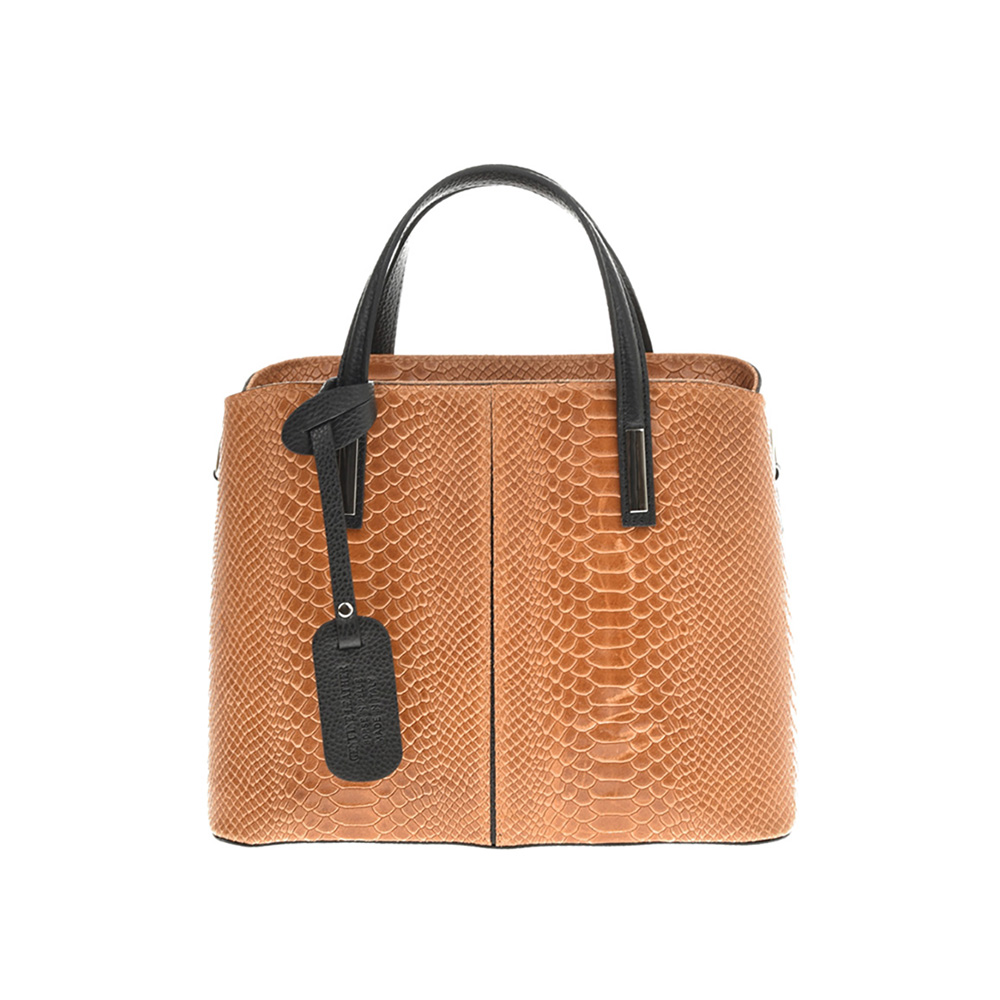 Geanta de mana din piele naturala Chiara Canotti CC1226, Cognac deschis, #1, Bagsy