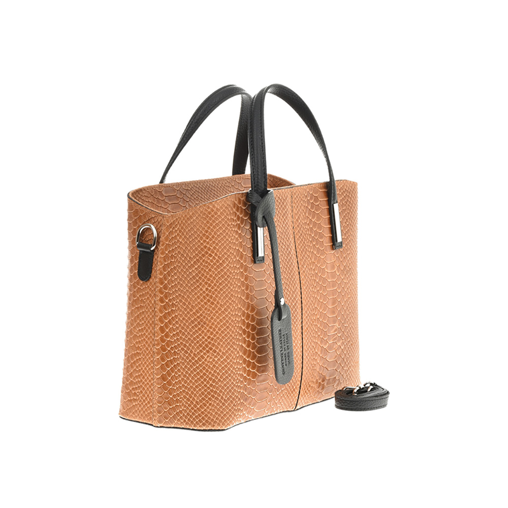 Geanta de mana din piele naturala Chiara Canotti CC1226, Cognac deschis, #2, Bagsy
