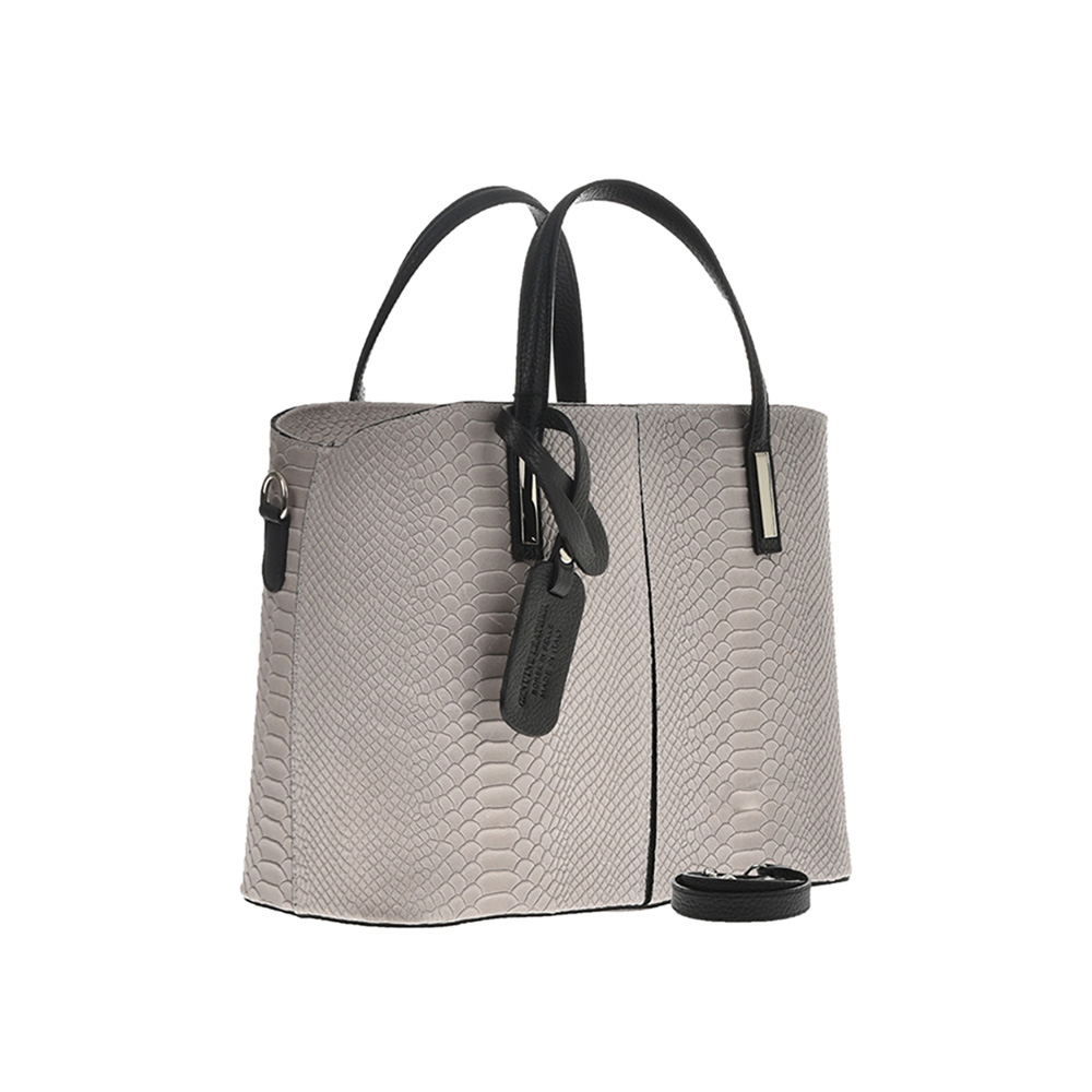 Geanta de mana din piele naturala Chiara Canotti CC1226, Gri, #2, Bagsy
