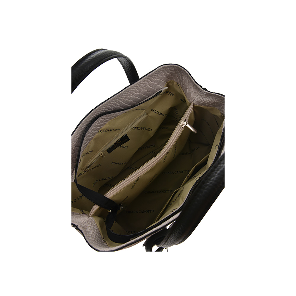 Geanta de mana din piele naturala Chiara Canotti CC1226, Gri, #4, Bagsy