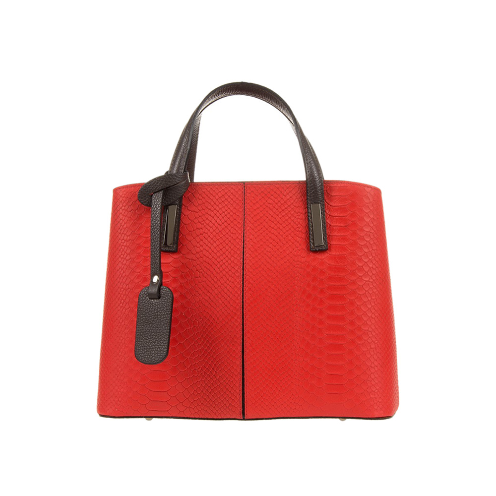 Geanta de mana din piele naturala Chiara Canotti CC1226, Rosu, #1, Bagsy