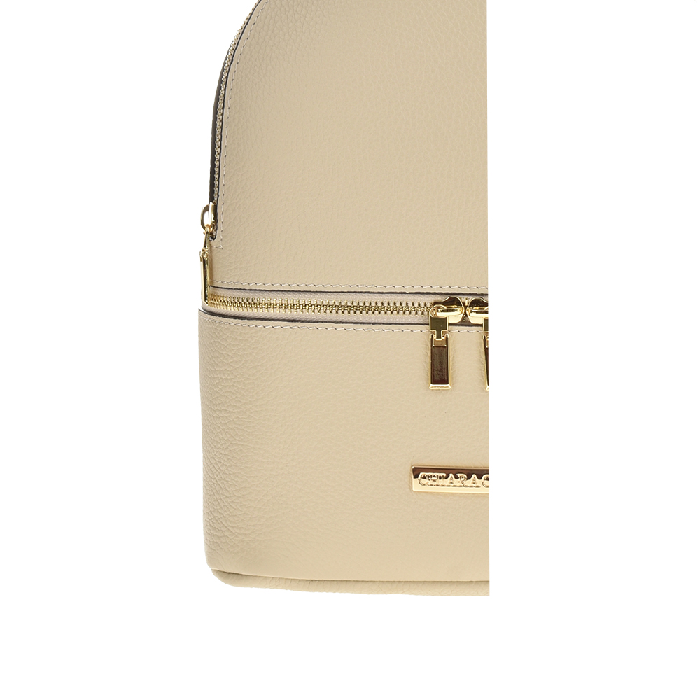 Rucsac dama din piele naturala Chiara Canotti CC1228, Bej, #5, Bagsy