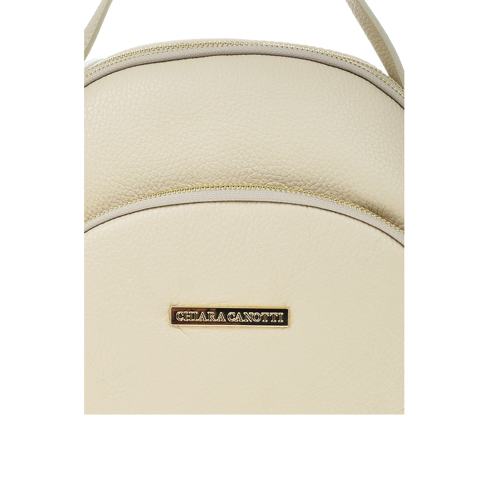 Rucsac din piele naturala Chiara Canotti CC1230, Bej, #5, Bagsy