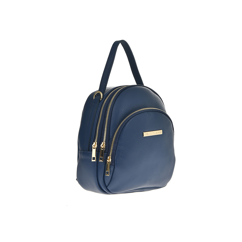 Rucsac din piele naturala Chiara Canotti CC1230, Albastru, Nr. 2, Bagsy