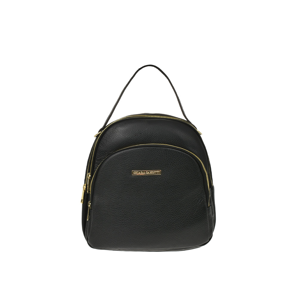 Rucsac din piele naturala Chiara Canotti CC1230, Negru, #1, Bagsy