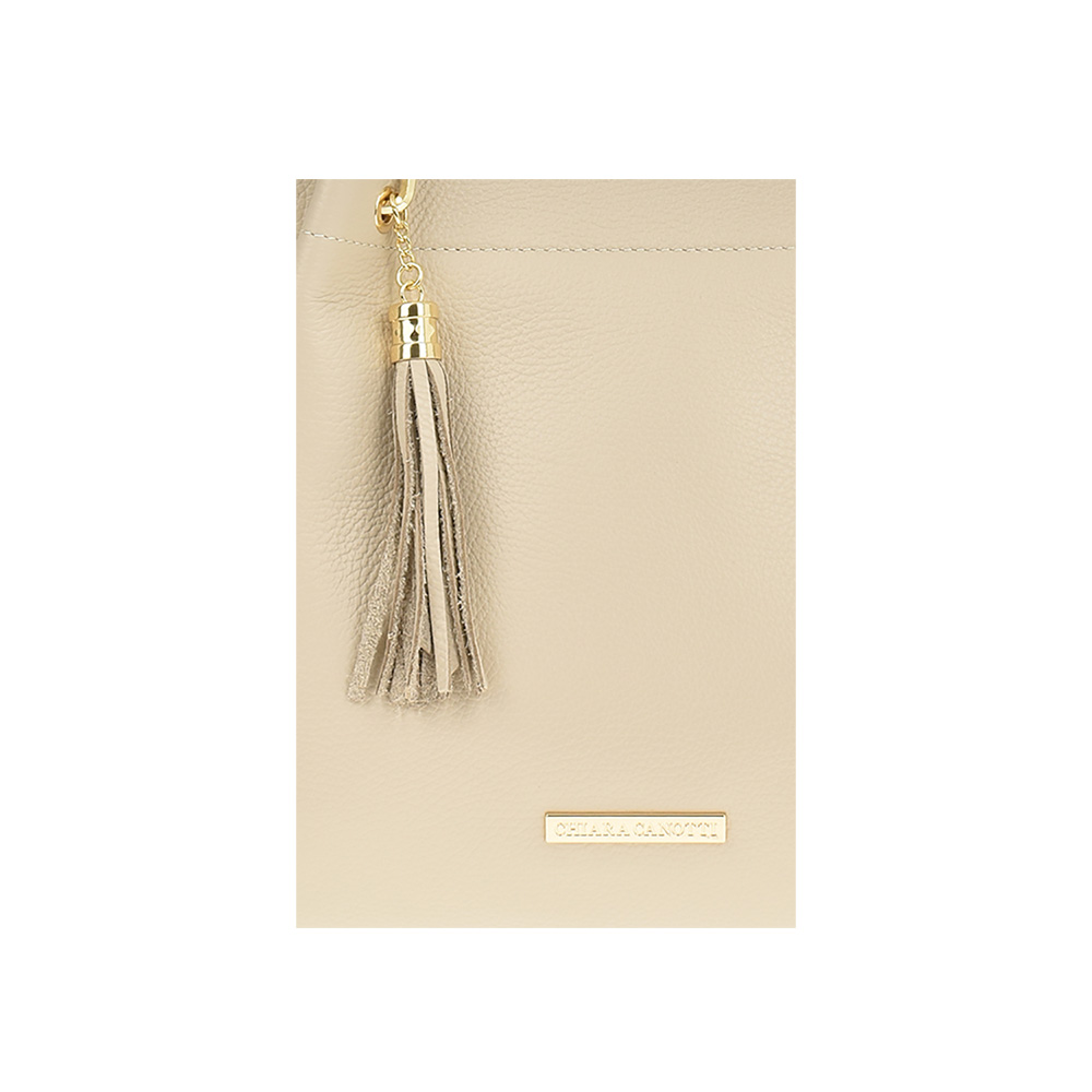 Geanta dama din piele naturala Chiara Canotti CC1233, Bej, #5, Bagsy