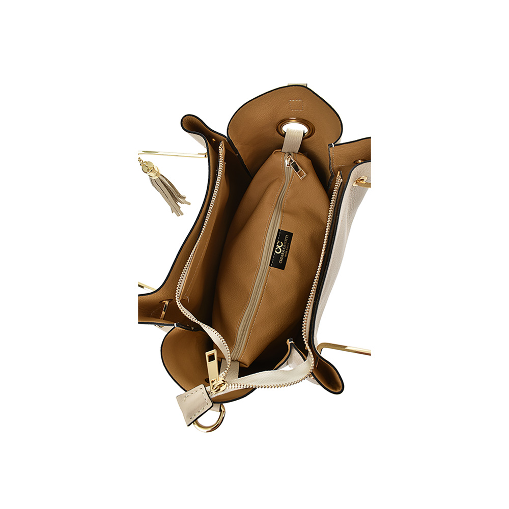 Geanta dama din piele naturala Chiara Canotti CC1233, Bej, #4, Bagsy