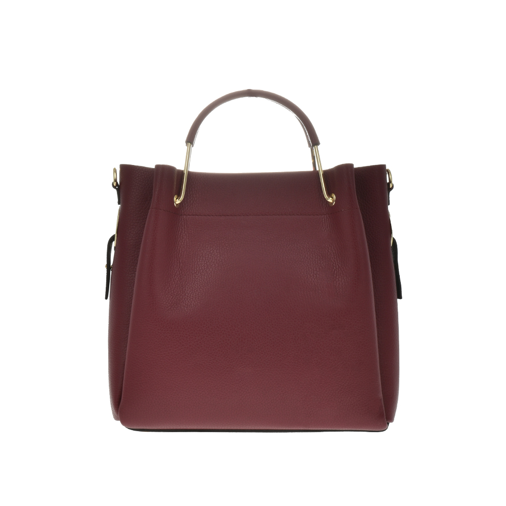 Geanta dama din piele naturala Chiara Canotti CC1233, Visiniu, #3, Bagsy