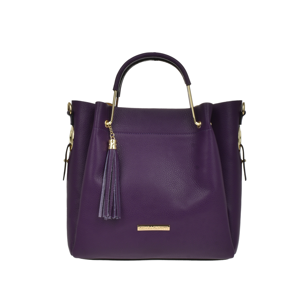 Geanta dama din piele naturala Chiara Canotti CC1233, Violet, #1, Bagsy