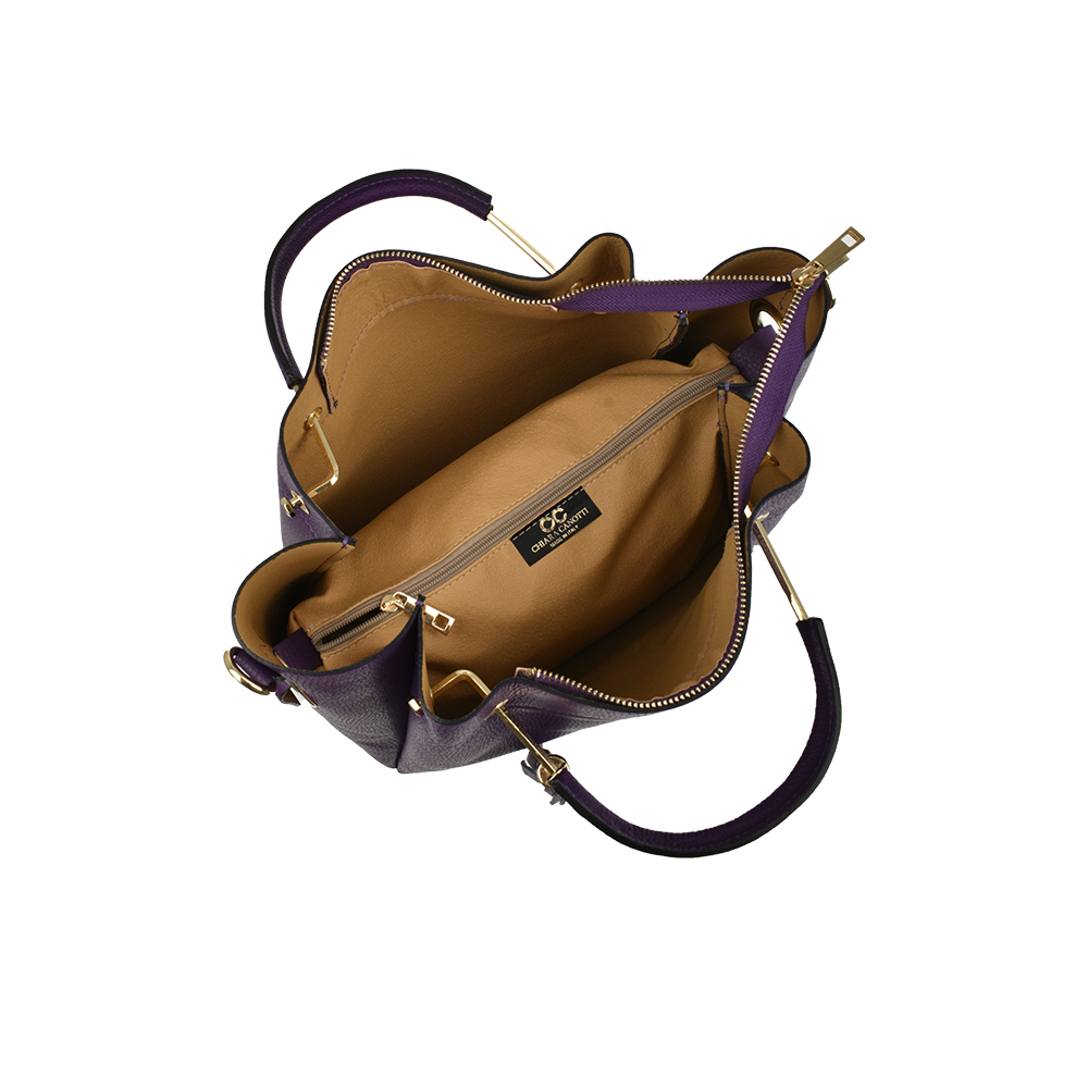 Geanta dama din piele naturala Chiara Canotti CC1233, Violet, #4, Bagsy