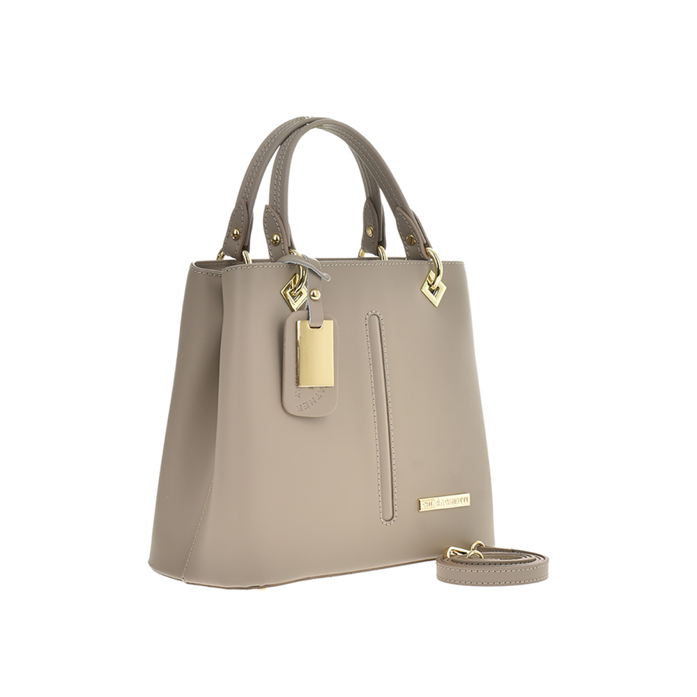 Geanta de mana din piele naturala Chiara Canotti CC1235, Grej, #2, Bagsy