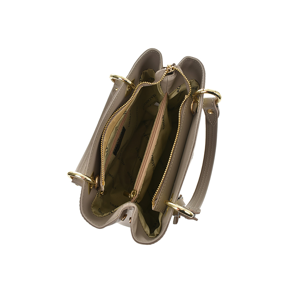 Geanta de mana din piele naturala Chiara Canotti CC1235, Grej, #4, Bagsy