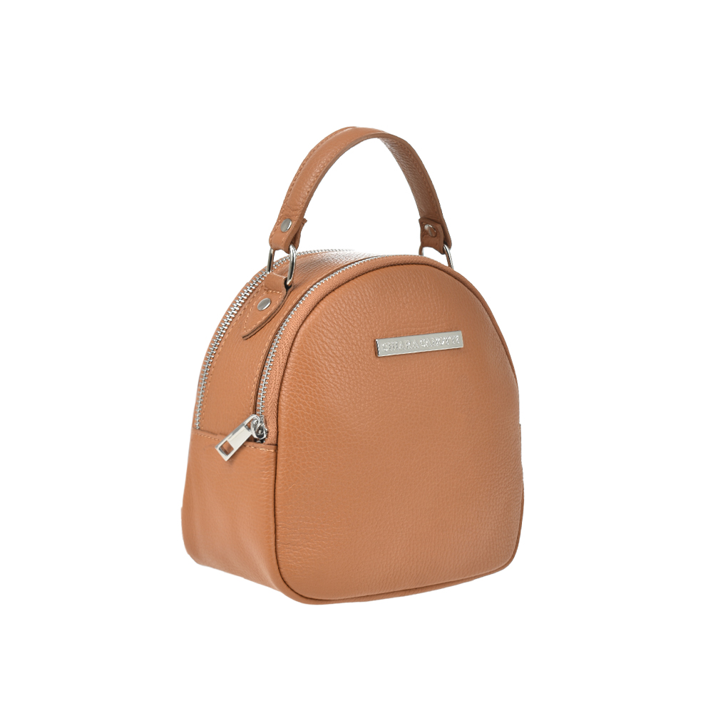 Rucsac dama din piele naturala Chiara Canotti CC1239, Cognac, #2, Bagsy