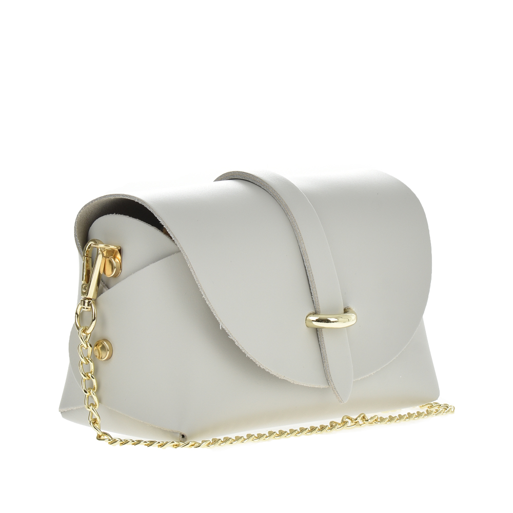 Geanta dama din piele naturala Chiara Canotti CC1241, Gri deschis, #2, Bagsy