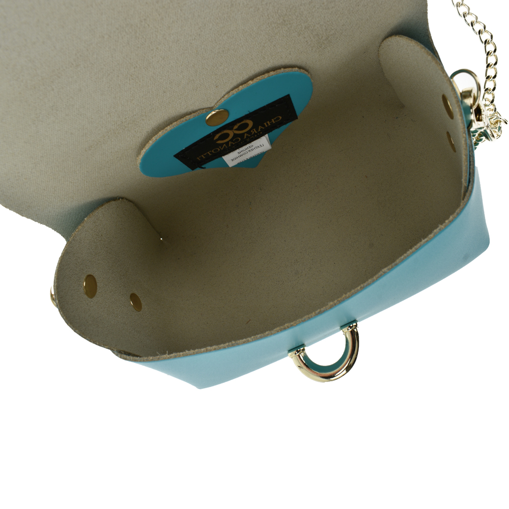 Geanta dama din piele naturala Chiara Canotti CC1241, Turcoaz, Nr. 4, Bagsy