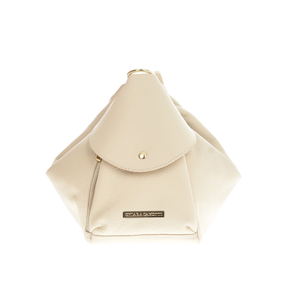 Rucsac dama din piele naturala Chiara Canotti CC1245, Bej, Nr. 1, Bagsy