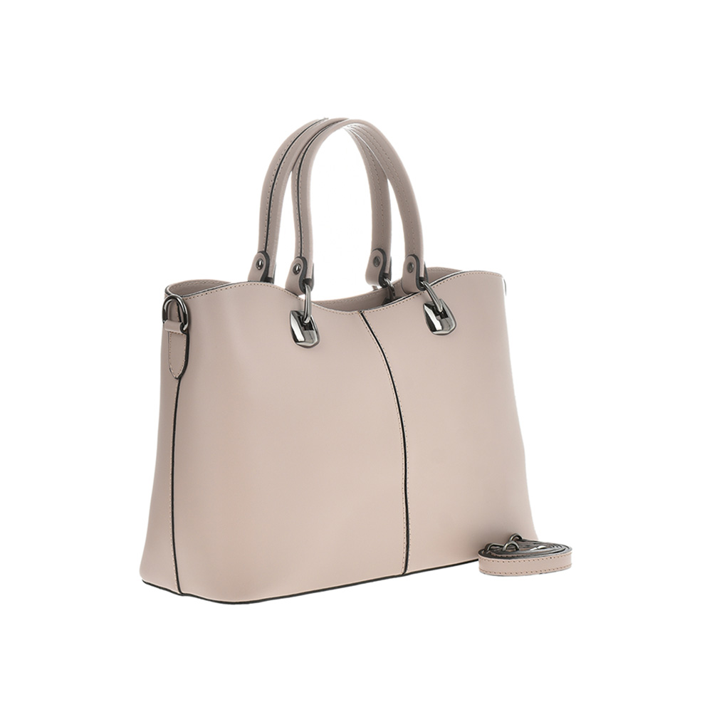 Geanta de mana din piele naturala Chiara Canotti CC1246, Roz prafuit, #2, Bagsy