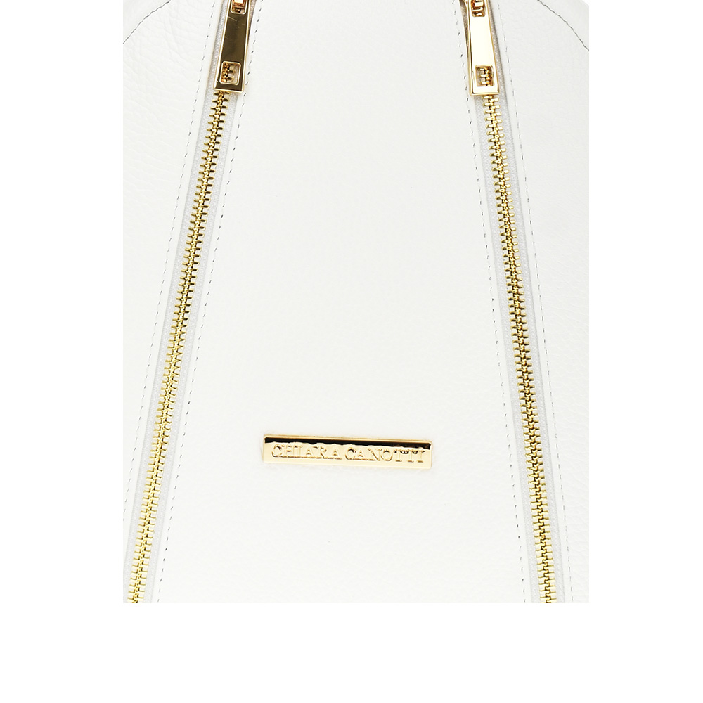 Rucsac din piele naturala Chiara Canotti CC1251, Alb, #5, Bagsy