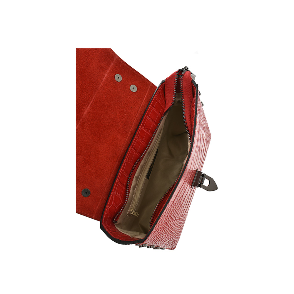 Geanta de mana din piele naturala Chiara Canotti CC1264, Rosu, Nr. 4, Bagsy