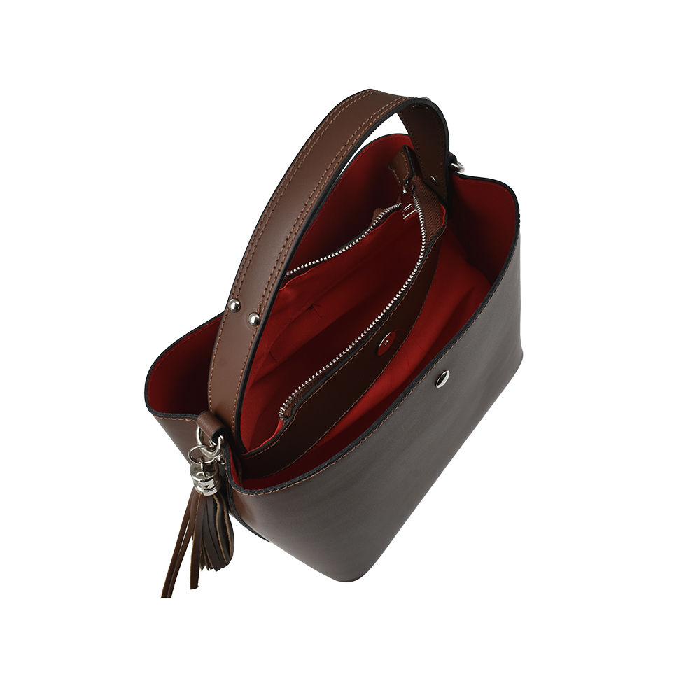 Geanta de mana din piele naturala Chiara Canotti CC1289, Maro, #4, Bagsy