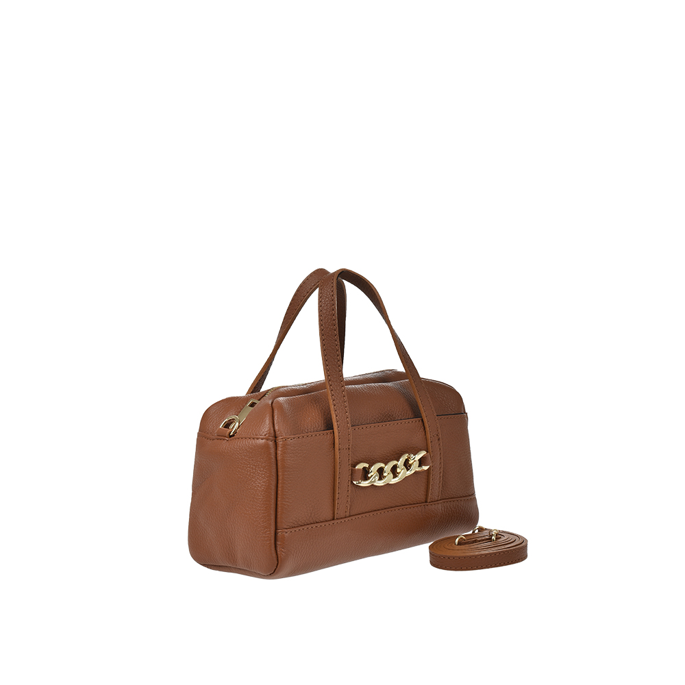 Geanta de mana din piele naturala Chiara Canotti CC1296, Cognac, #2, Bagsy