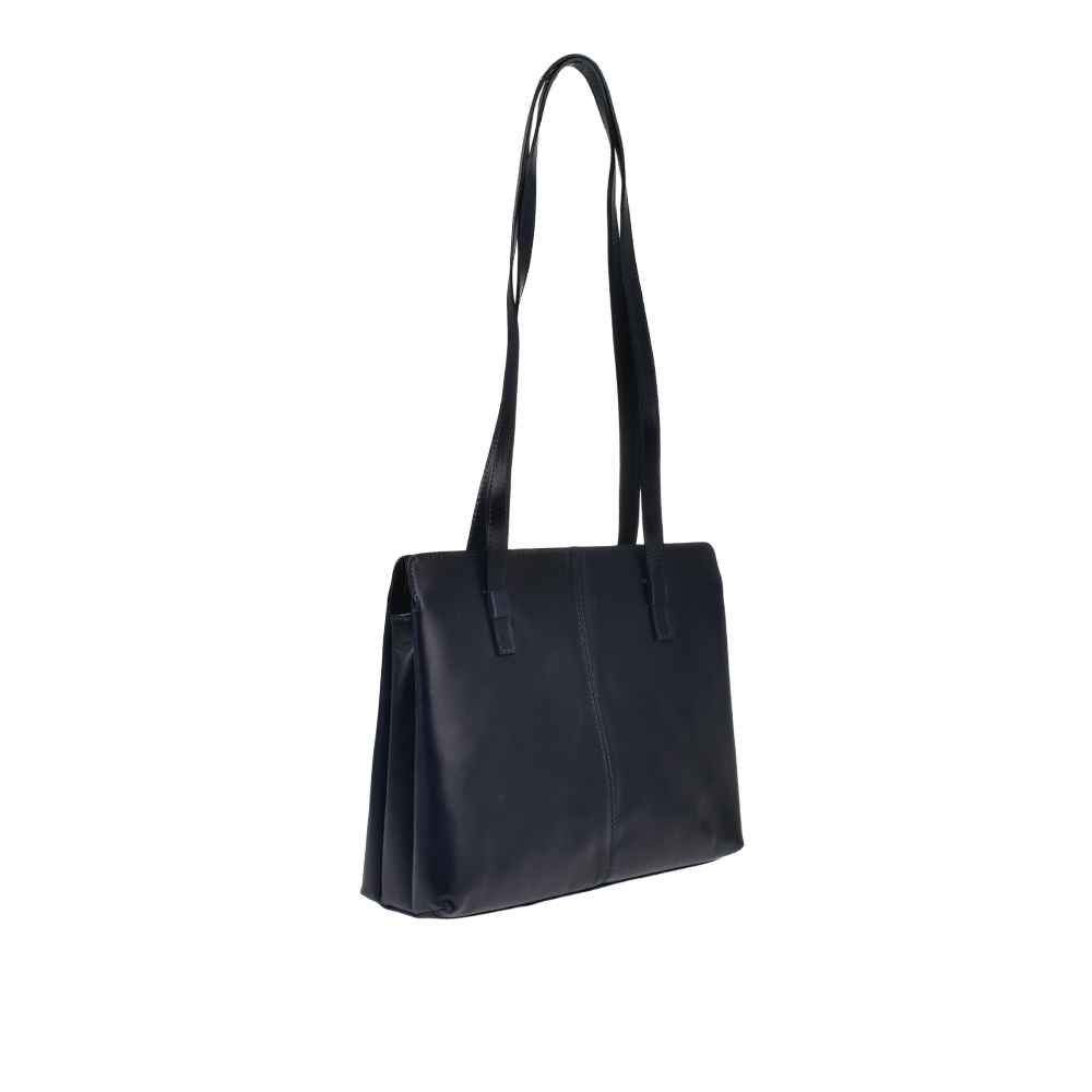 Geanta de umar din piele naturala Chiara Canotti CC1302, Albastru, #2, Bagsy