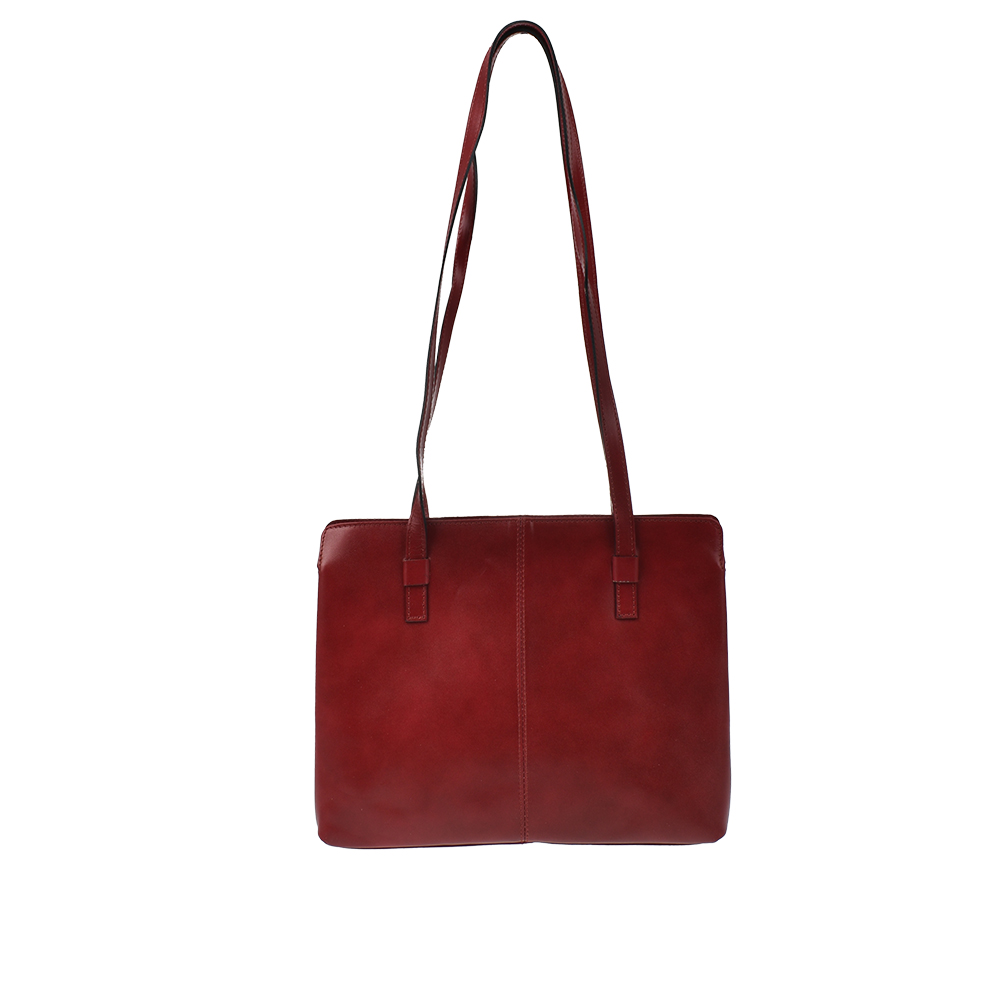 Geanta de umar din piele naturala Chiara Canotti CC1302, Rosu, Nr. 1, Bagsy