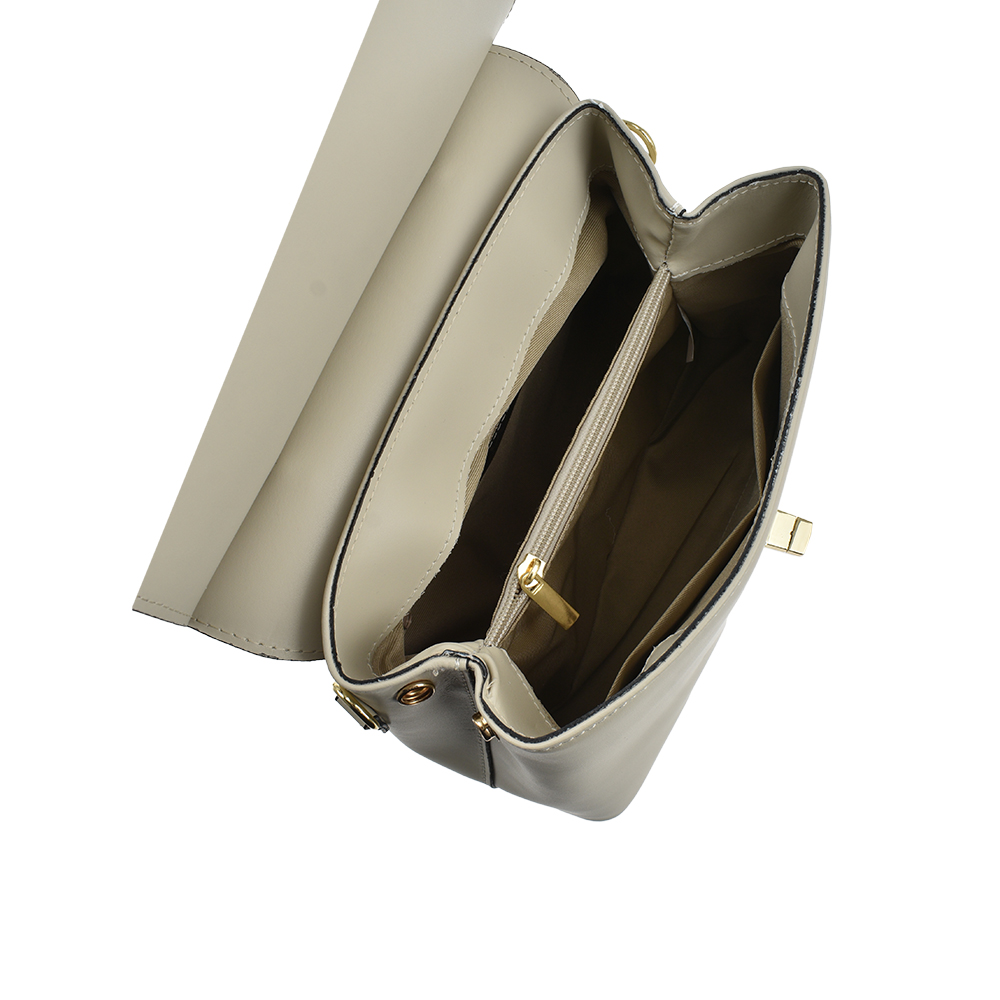 Geanta de mana din piele naturala Chiara Canotti CC1303, Bej, Nr. 4, Bagsy