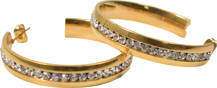 Cercei COAL Christine aurii, din inox, E1303130, #1, Bagsy