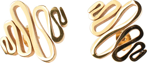 Cercei COAL Inga aurii, din inox, E1303142, #1, Bagsy