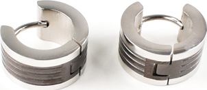 Cercei COAL Malena argintii, din inox, E1103191, #1, Bagsy