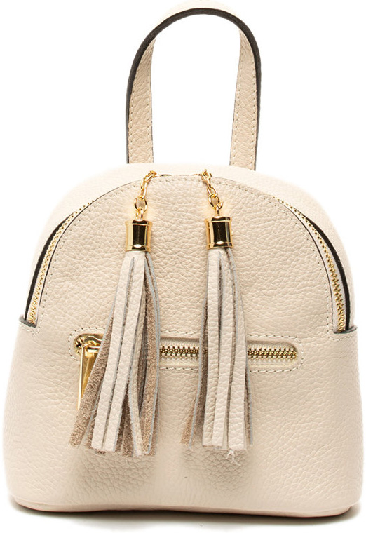 Rucsac dama din piele naturala Chiara Canotti CC0758, Bej, #1, Bagsy