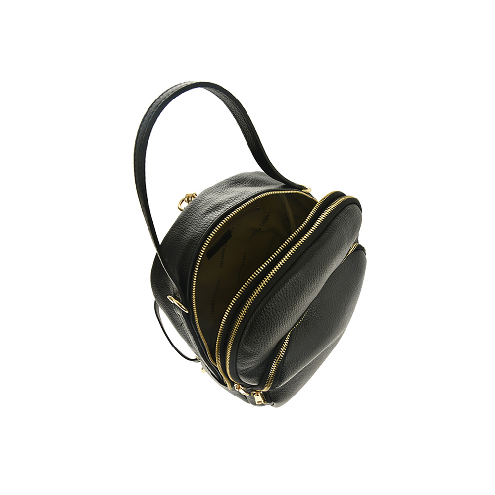 Rucsac din piele naturala Chiara Canotti CC0856, Negru, #3, Bagsy