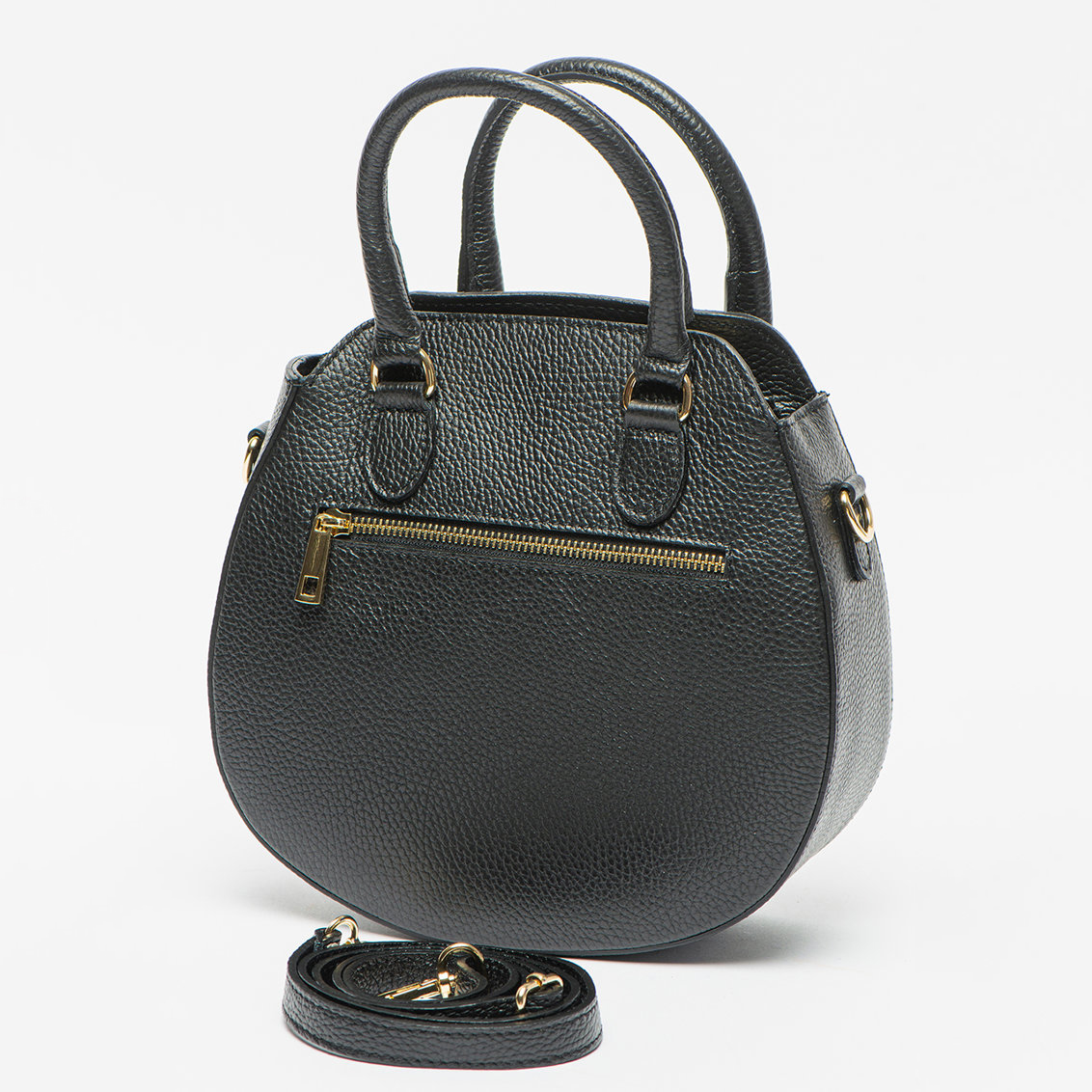 Geanta de umar din piele naturala Chiara  Canotti CC1175, Negru, #1, Bagsy