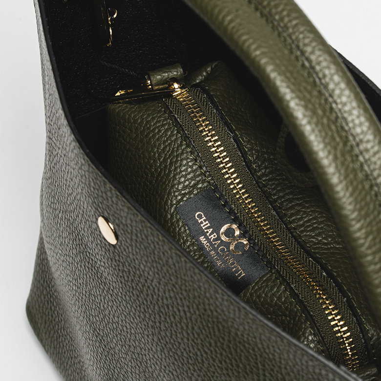 Geanta de mana din piele naturala Chiara Canotti CC1196, Verde, #4, Bagsy