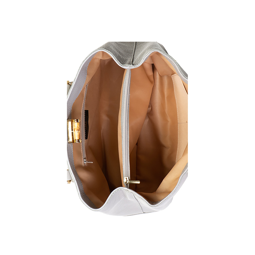 Geanta de mana din piele naturala Chiara Canotti CC0200, Gri, #3, Bagsy