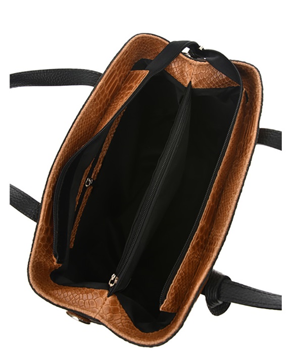 Geanta de mana din piele naturala Chiara Canotti CC0376, Cognac, #5, Bagsy