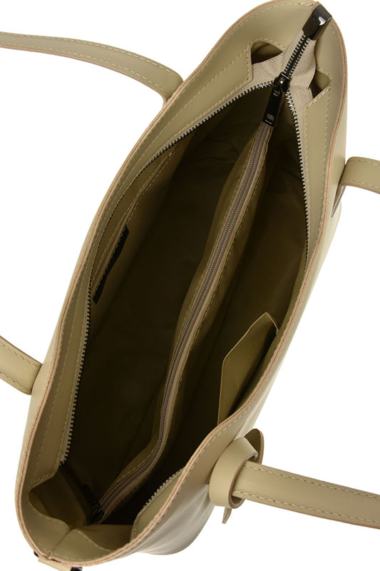 Geanta tote din piele naturala Chiara Canotti CC0404, Bej, #4, Bagsy