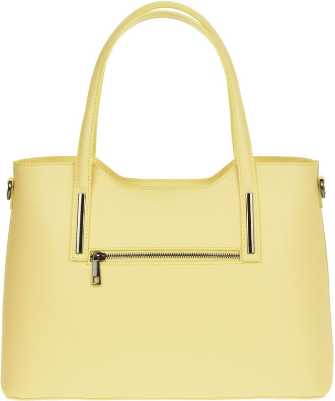 Geanta tote din piele naturala Chiara Canotti CC0404, Galben deschis, #3, Bagsy