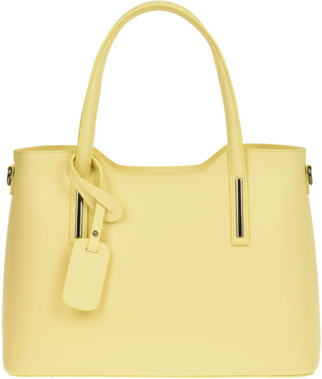 Geanta tote din piele naturala Chiara Canotti CC0404, Galben deschis, #1, Bagsy