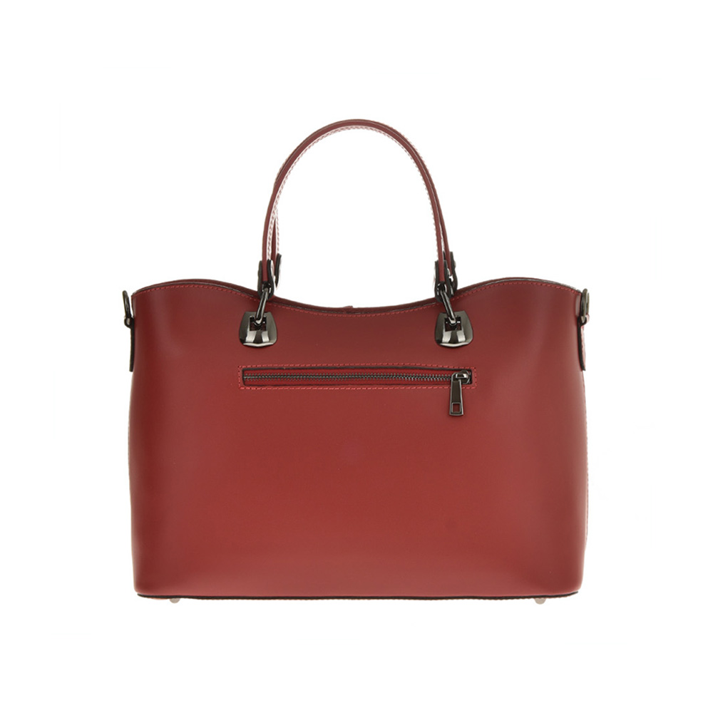 Geanta de mana din piele naturala Chiara Canotti CC0631, Rosu, #4, Bagsy