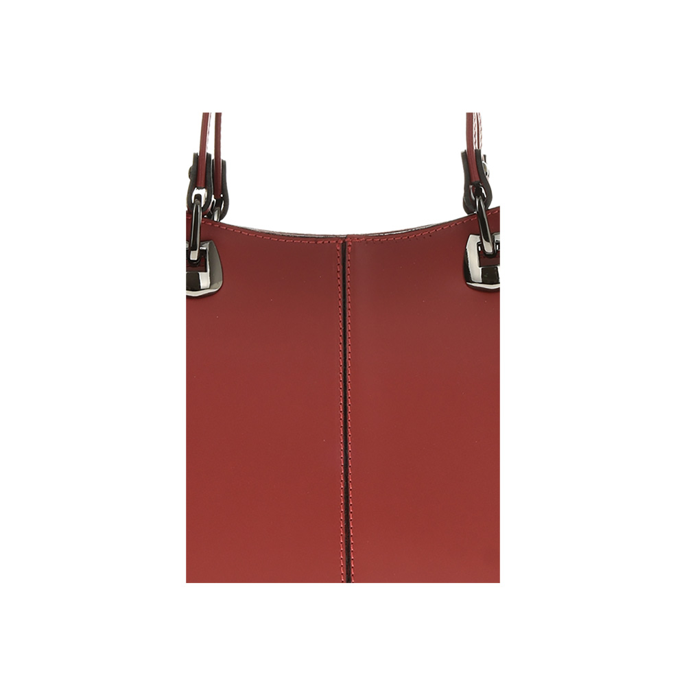 Geanta de mana din piele naturala Chiara Canotti CC0631, Rosu, #3, Bagsy
