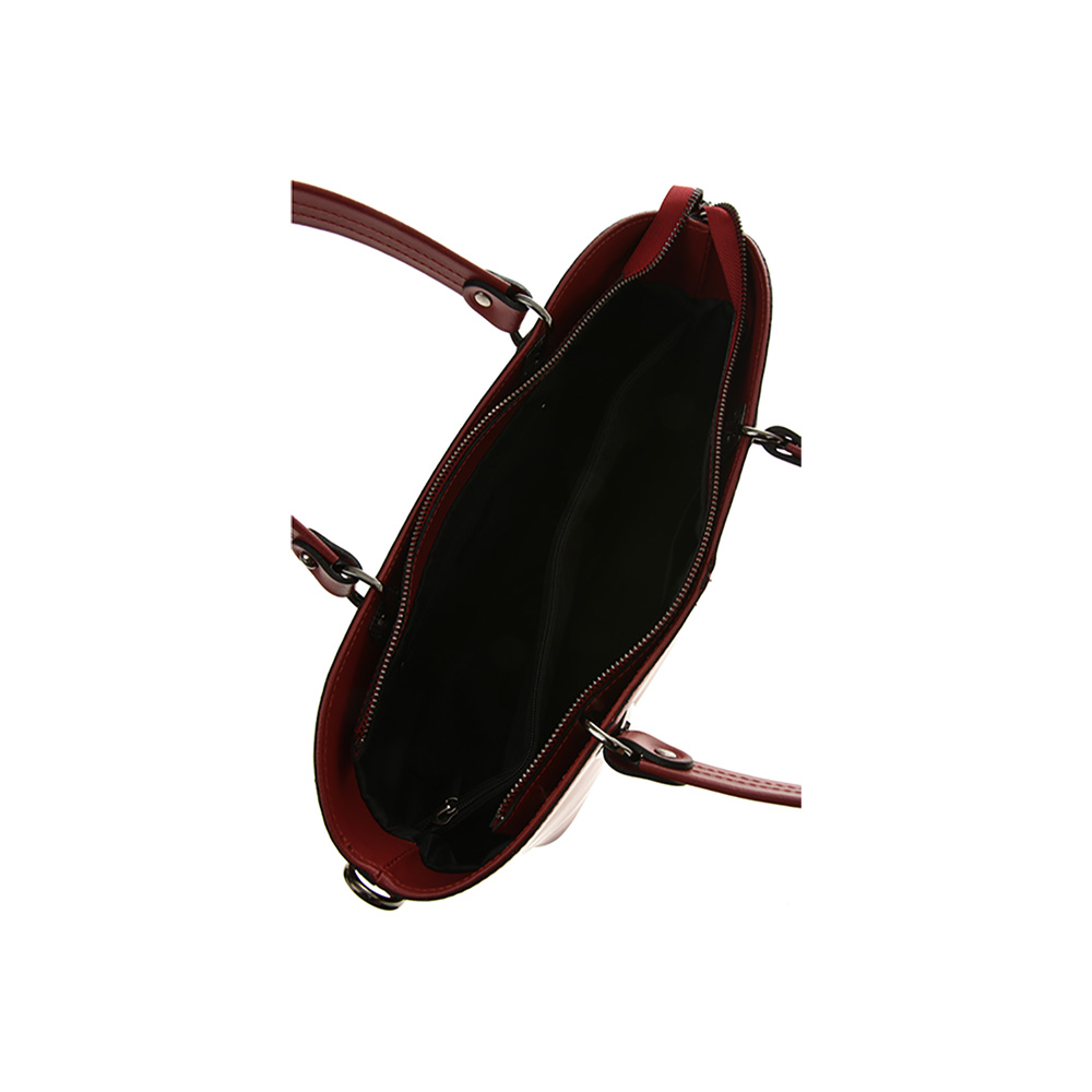 Geanta de mana din piele naturala Chiara Canotti CC0631, Rosu, #5, Bagsy