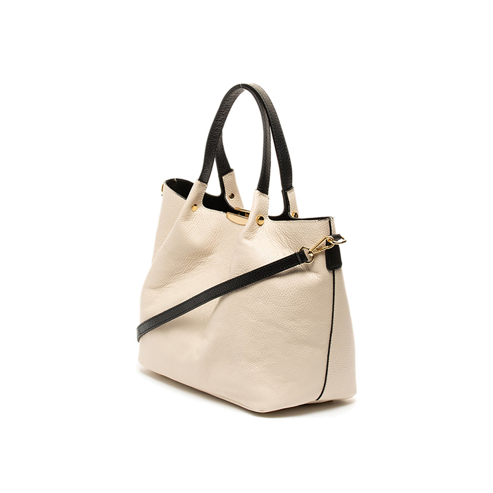 Geanta de mana din piele naturala Chiara Canotti CC0760, Bej, #2, Bagsy