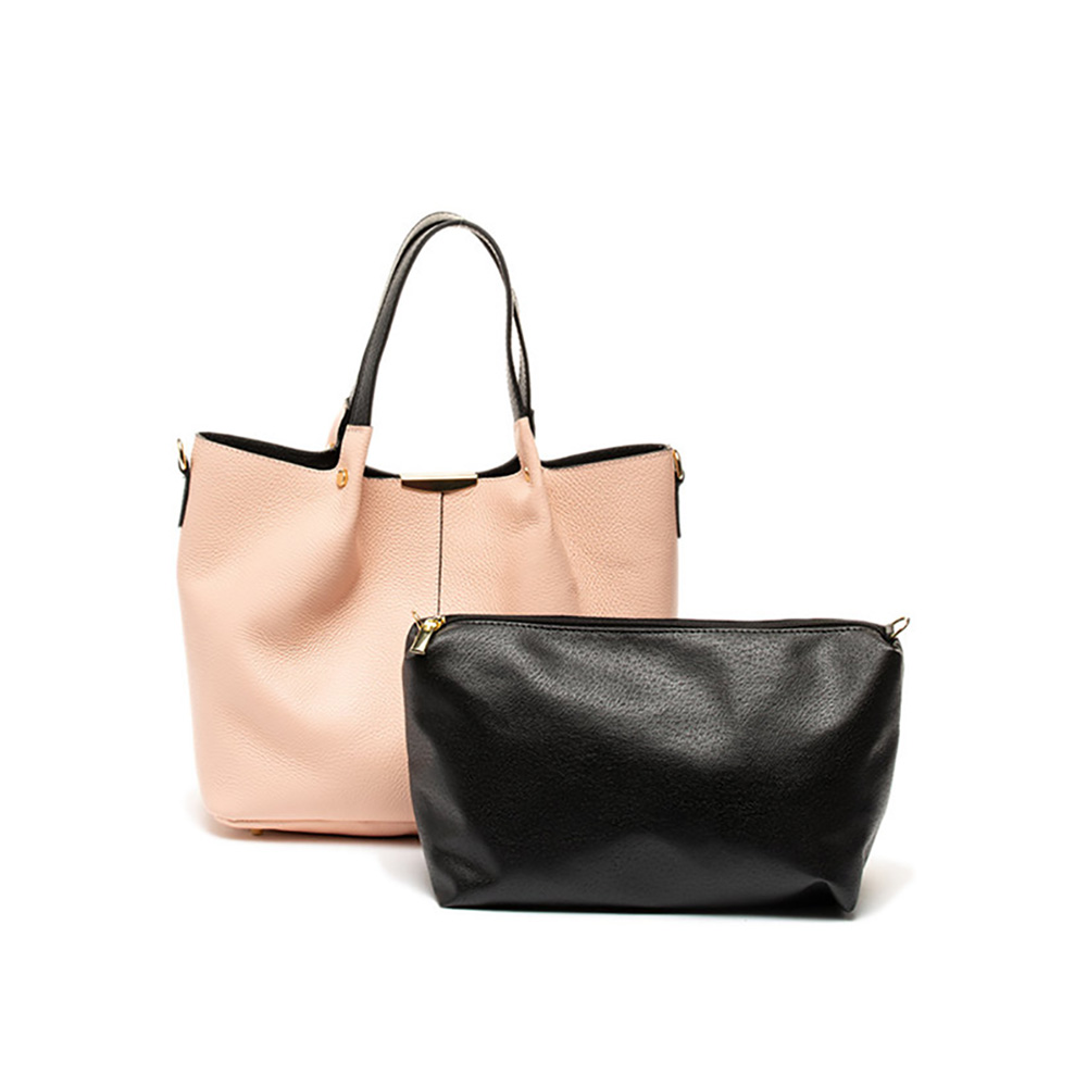 Geanta de mana din piele naturala Chiara Canotti CC0760, Roz, #5, Bagsy