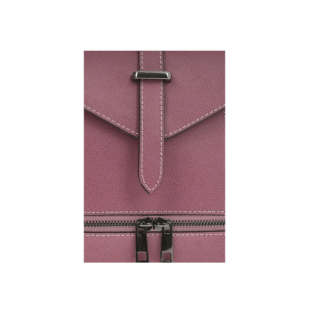 Rucsac din piele naturala Carolina di Rosa CR0301, Mov, #4, Bagsy