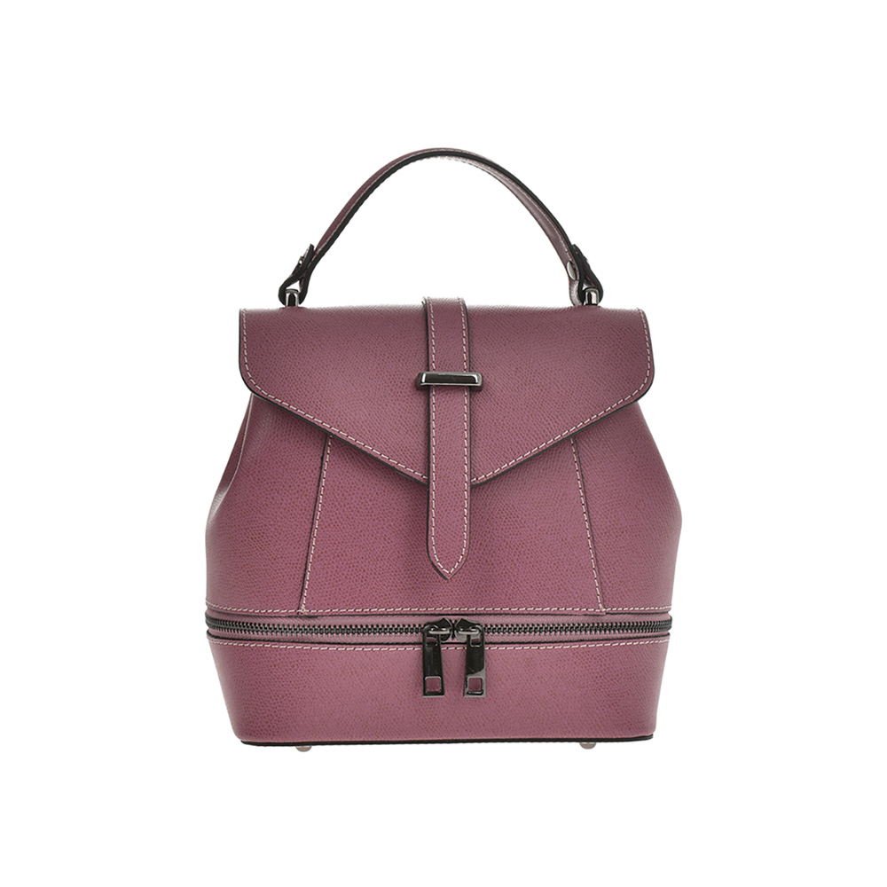 Rucsac din piele naturala Carolina di Rosa CR0301, Mov, #3, Bagsy