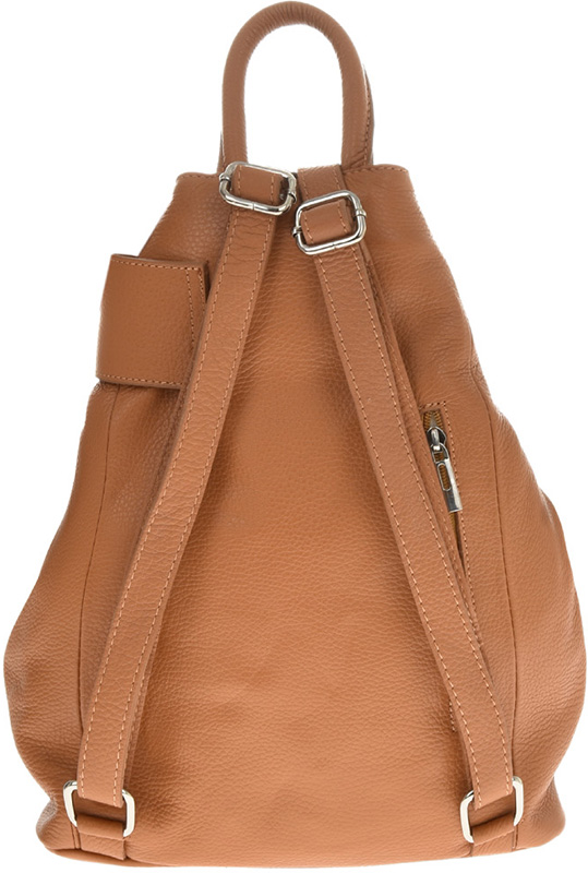 Rucsac din piele naturala Carolina di Rosa CR0440, Cognac, #4, Bagsy