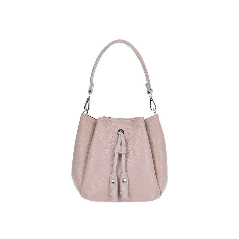 Geanta de mana din piele naturala Carolina di Rosa CR0442, Roz prafuit, #1, Bagsy