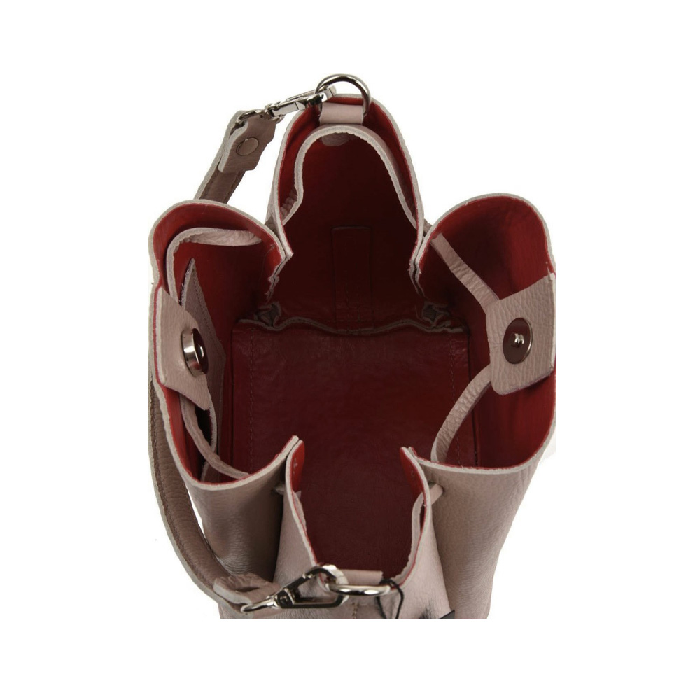 Geanta de mana din piele naturala Carolina di Rosa CR0442, Roz prafuit, #4, Bagsy